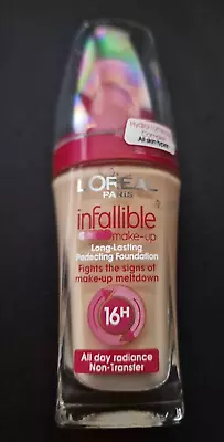 LOREAL INFALLIBLE FOUNDATION No 200 GOLDEN SAND NEW SEALED FULL SIZE 16HR HOLD • £11.99