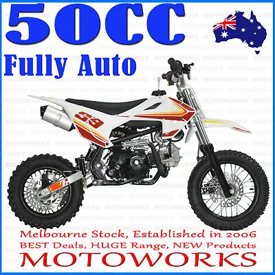 50cc Fully Auto Electric Start Dirt Trail PIT Bike Motor 2 Wheels Junior Bike Rd • $849