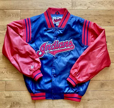 Cleveland INDIANS Vintage Jacket Adult Small Authentic Guardians Majestic MLB • $139