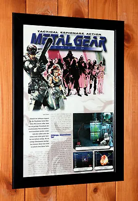 Tactical Espionage Action Metal Gear Solid PS1 Small Promo Poster Ad Page Framed • $53.36