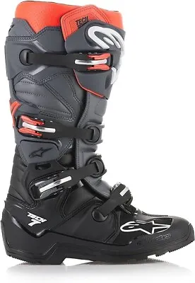 Alpinestars Tech 7 Enduro Boots Black/Gray/Red US 7 - 2012114-1133-7 • $318.45