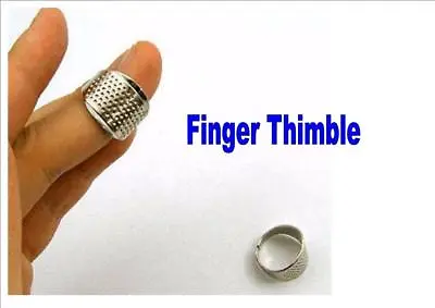 FINGER THIMBLE Metal Protector ADJUSTABLE Sewing Knitting Quilting UK Seller • £2.49