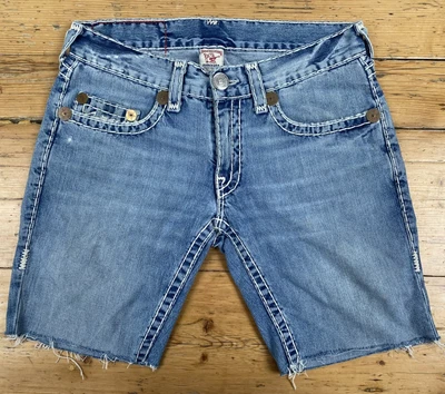 £25 • Buy True Religion Bobby Super T Cut Off Shorts  W32”