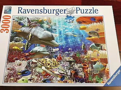 Ravensburger  3000 Piece Under Water Marine Theme Puzzle New With Bag Opened • $15