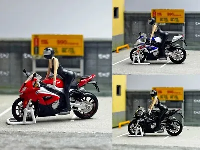 CR CM 1:64 S1000RR Racing Sports Hot Lady Figure Model Diecast Metal Motorcycle • $29.99