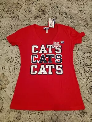 New Arizona Wildcats V Neck Cats T-Shirt Juniors Size Large U Of A Bookstores • $4.50