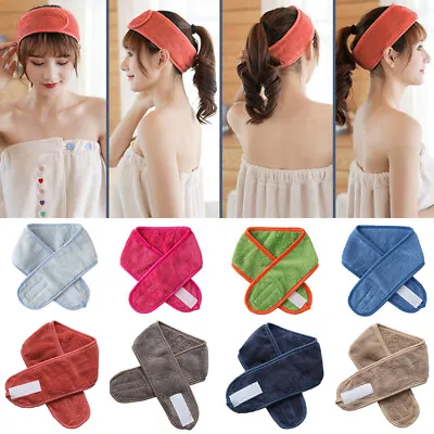 Adjustable Soft Hairband Makeup Bath Shower Hair Wrap Salon SPA Facial Headband • £2.82