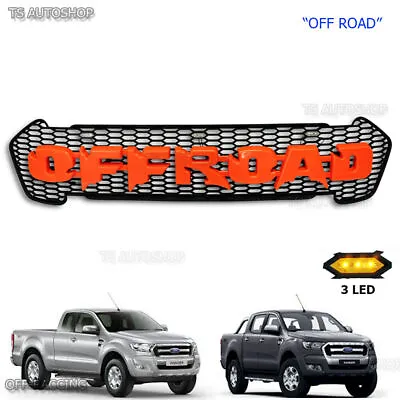 LED Orange Grille Grill Ford Ranger PX2 FX4 MK2 Raptor Off Road 2015 2016 2017 • $254.52