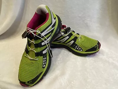 Salomon XR Mission 1 Womens Sz 7.5 Trail Running Shoes Green Pink Black 171383 • $31.49