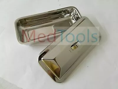 Medium Instrument Tray + Lid Stainless Tattoo/Piercing Surgical Medical 9 X4 X2  • $17.99