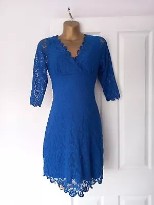 Jojo Maman Bebe - Blue Lace Maternity Dress - Size 10 • £9.99