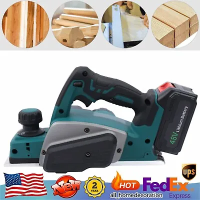 110v Electric Cordless Wood Planer 15000 R/min Woodworking Hand Power Tool Kit • $110