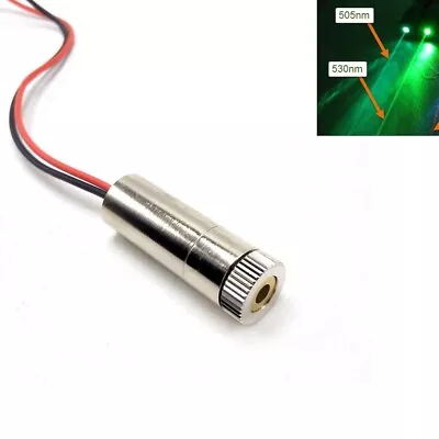 Focusable Dot  505nm 30mW Green 3-5V Laser Diode Module 12x35mm • £8.42