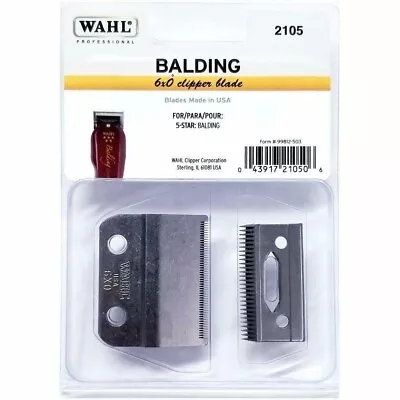 WAHL FIVE STAR  BALDING CLIPPER BLADES 6 X 0  # 2105 Blades Made In USA • $84.30