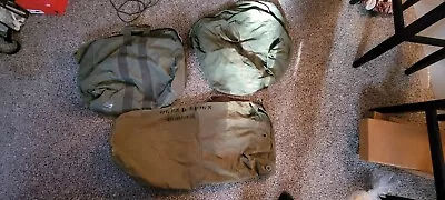 2 US ARMY PARACHUTE PARATROOPER BAGS AND DUFFEL GREEN BAG Vietnam Era? • $50