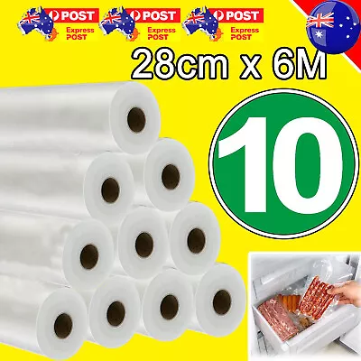 10-20  Rolls Food Vacuum Sealer Bags Food Storage Saver Heat Seal Cryovac  AUS • $49.95