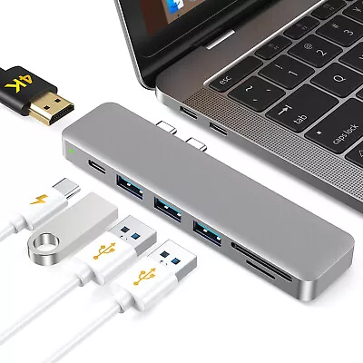 7 In 1 Multiport USB-C Hub Type C To USB 3.0 Adapter For Macbook Pro/Air I0C8 • $28.93