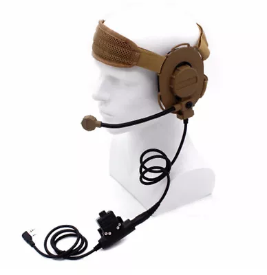 CS HD03 Z Tactical Headset Earpiece With U94 PTT For Baofeng UV-5R Kenwood Radio • $36.46