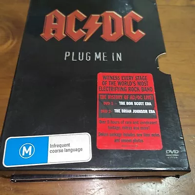 AC/DC - PLUG ME IN THE HISTORY OF AC/DC LIVE 2 X DVD BOX SET 2007 Booklet • $24