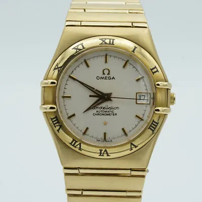 OMEGA Constellation Automatic Men's Watch 32MM 18K 750 Gold 386.1201 OM004 • $15681.99