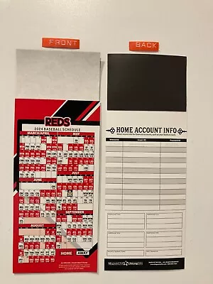 Mlb Cincinnati Reds 2024 Magnet Schedule (9  X 3 1/2 ) Teams Dates & Times-new • $4.50