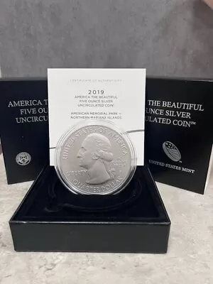 2019-P ATB 5oz Silver Quarter American Memorial With BOX & COA • $190