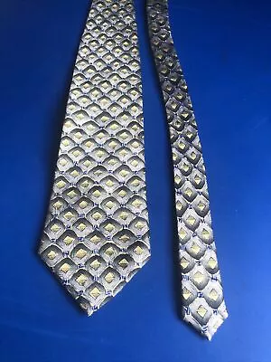 Men’s Tie 58” J. Garcia Silver Multicolor 100% Silk Made Korea (#609) • $10.20