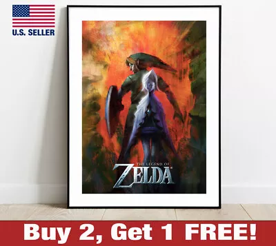 Legend Of Zelda Poster 18  X 24  Print Link 2 Game Room Wall Art Decor • $13.48