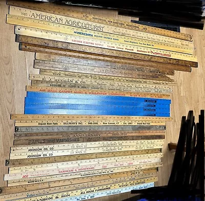 Vintage Yardstick Rulers Lot Of 48 FORD DIESEL LUFKIN NY NH MA VFW Encampment • $99.99