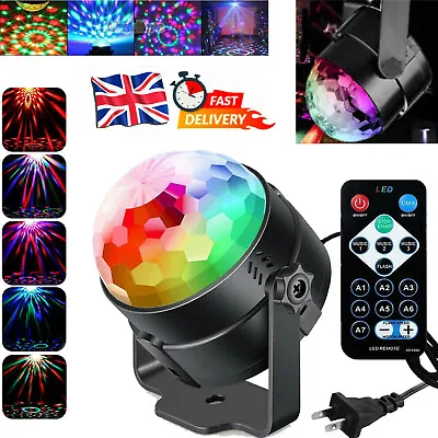 £10.99 • Buy Magic Ball Light LED Party Disco RGB Rotating Club DJ Stage Lights +Remote UK