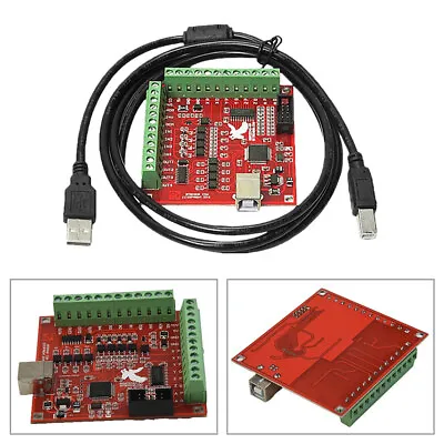 CNC USB MACH3 Breakout Board 100Khz 4axis Interface Driver Motion Controller New • £16.99