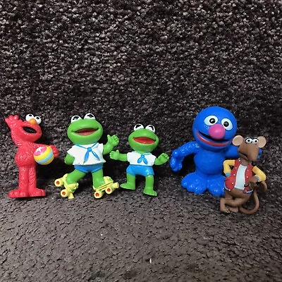 Muppet Babies Sesame Street Lot Of 5 Figures PVC Small Kermit Grover Elmo • $14