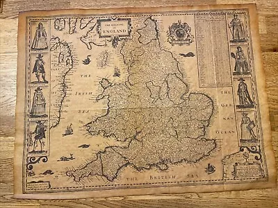 John Speed MAP “ The Kingdom Of England” -1646 & Cornwall 1610 • $99.56