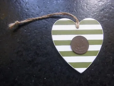 65th Birthday Gift - 1959 Half Penny Heart - Wedding Anniversary Present • £4.95