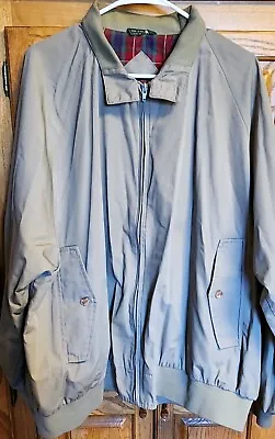 Field & Stream Khaki Jacket Men's 3X Chore Harrington Plaid Lined Vintage Retro • $23.89
