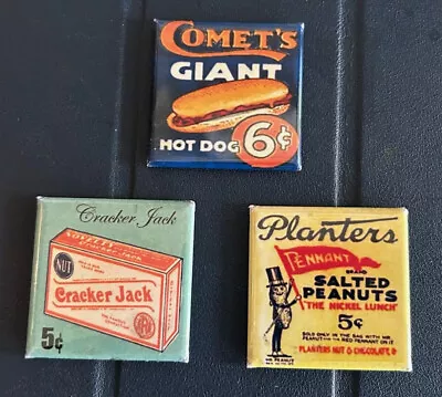 [Lot 3]  Magnets -Planters Peanuts Cracker Jacks Comet's Giant Hot Dog • $4.95