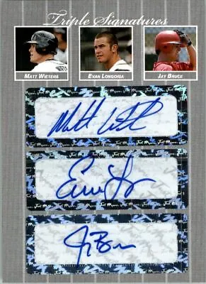 2007 Matt Wieters * Evan Longoria * Jay Bruce Autograph Rookie SILVER Auto #/25 • $67.99