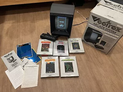 Vectrex Arcade System 1982 HP-3000 Console In Original Box TESTED + 5 GAMES • $872.38