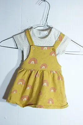 NEXT Baby Rainbow Dress And Top -yellow- Age Up To 3 Months (NA142) • £4.99