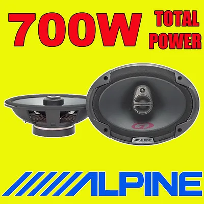 ALPINE 6 X9  6x9 700W 3-way SPG Car Rear Deck Oval Shelf Speakers Brand New Pair • £64.90