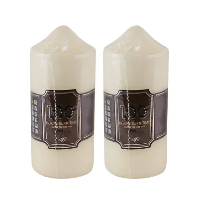 £14.99 • Buy Large Church Pillar Overdipped Candles With 100/150 Hours Burn Time (Pack Of 2)