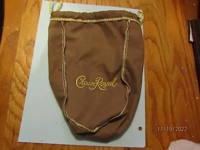 Vintage Crown Royal Embroider Logo Brown 750ml Bottle Bag • $2.99