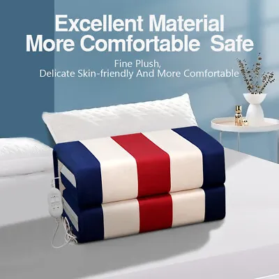 Heated Electric Blanket 220/110V Mattress Fast Heating Winter Body Warmer NEW • $39.60