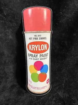 “ STICKER “ 1968 Hot Pink Die Cut Krylon Spraycan Retro Vintage Spray Paint Can • $4.99