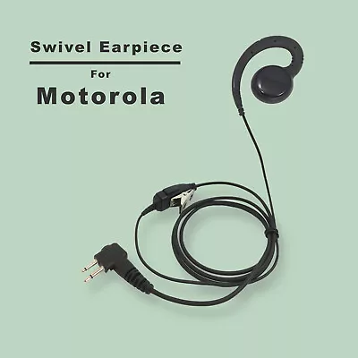 C-Shape Swivel PTT Earpiece For Motorola Radios CP185 CP200D CLS1110 CLS1410 • $13.99