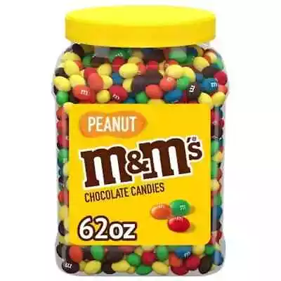 M&M'S Peanut Milk Chocolate Candy Bulk Jar (62 Oz.) FREE SHIPPING • $31.99