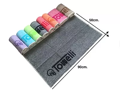 TOWELLI Sports Gym Towel / Yoga/Fitness/Training 100%Cotton Terry Jacquard • £4.45