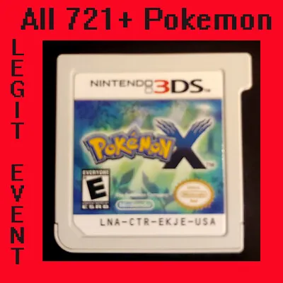 $56.99 • Buy Pokemon X - Loaded With All 721 + 120+ Legit Event Pokemon Unlocked (3DS)