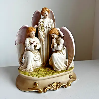 Schmid 3 Angels Porcelain Music Box 1988 • $35