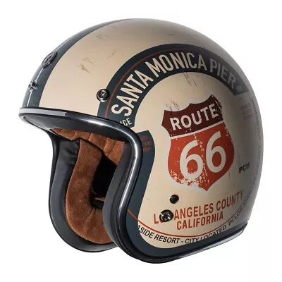 Torc T50 3/4 Open Face Cafe Retro Vintage Motorcycle Helmet Flat White PCH Large • $113.99